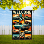 Classic Cars Garden Flag DEFECT - Garden Flag