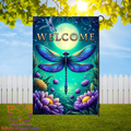 Moonlight Dragonfly Garden Flag