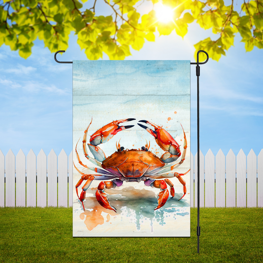 Beach Crab Garden Flag