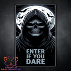 Enter If You Dare Halloween Garden Flag