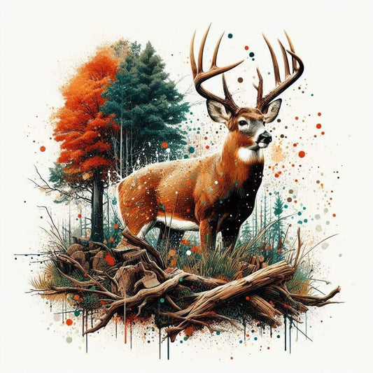 Fall Buck Bullet Thermos Tumbler