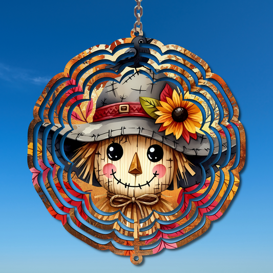 Fall Scarecrow Wind Spinner