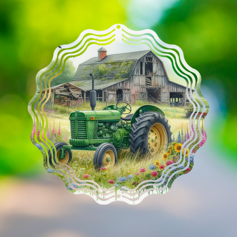 Farm Tractor Wind Spinner