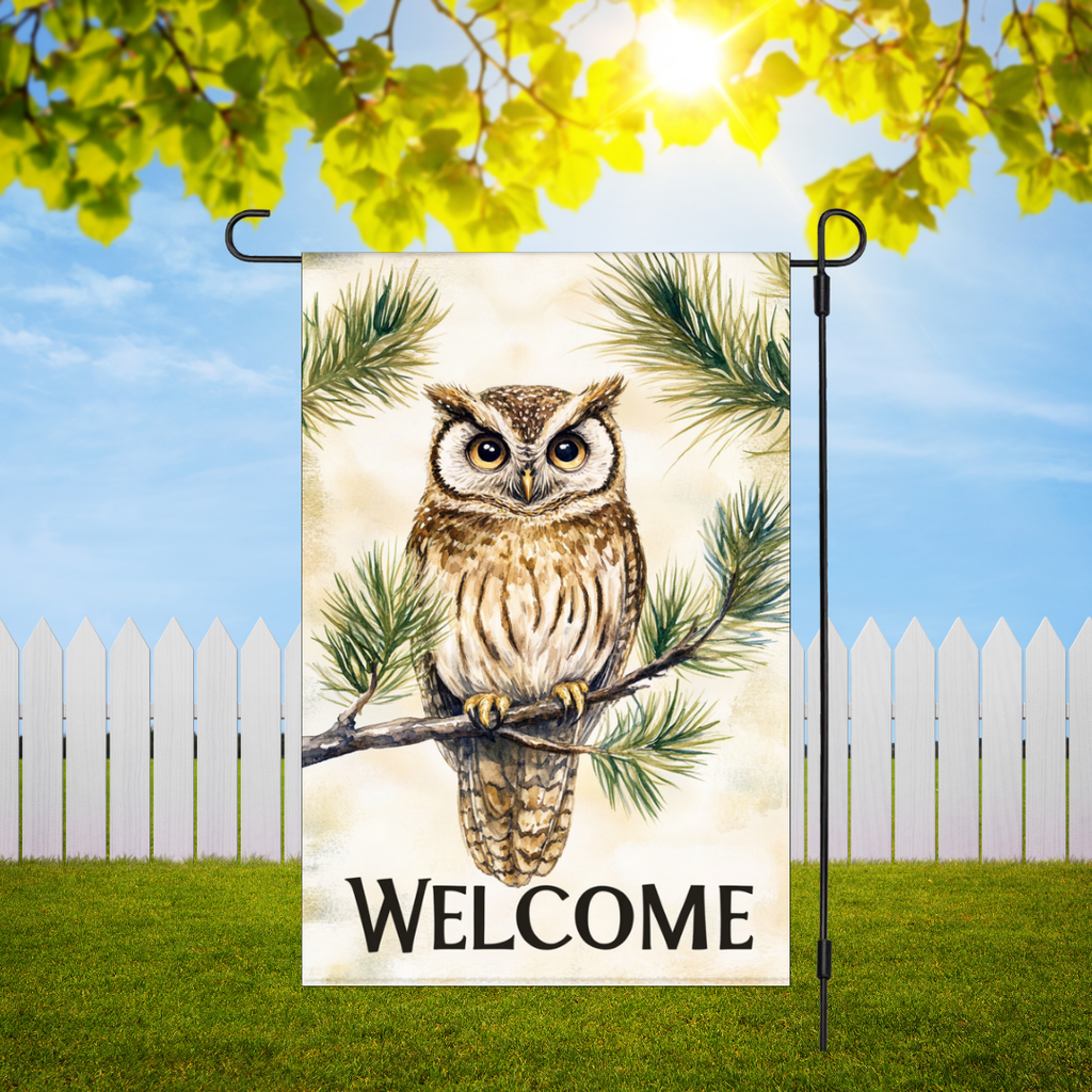 Forest Owl Garden Flag - Garden Flag