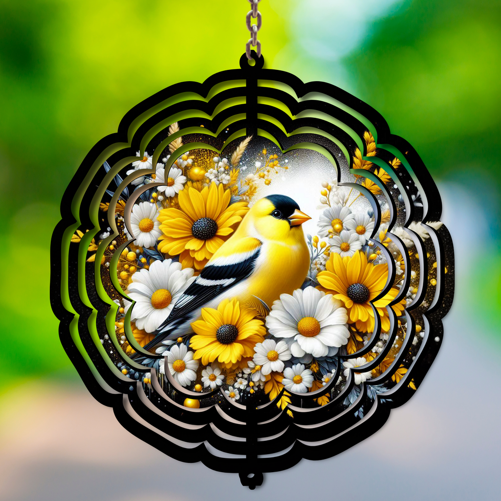 Gold Finch Wind Spinner
