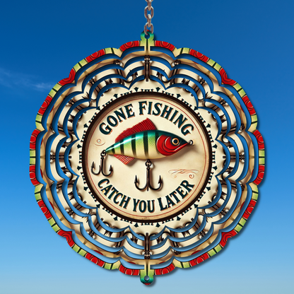 Gone Fishing Wind Spinner