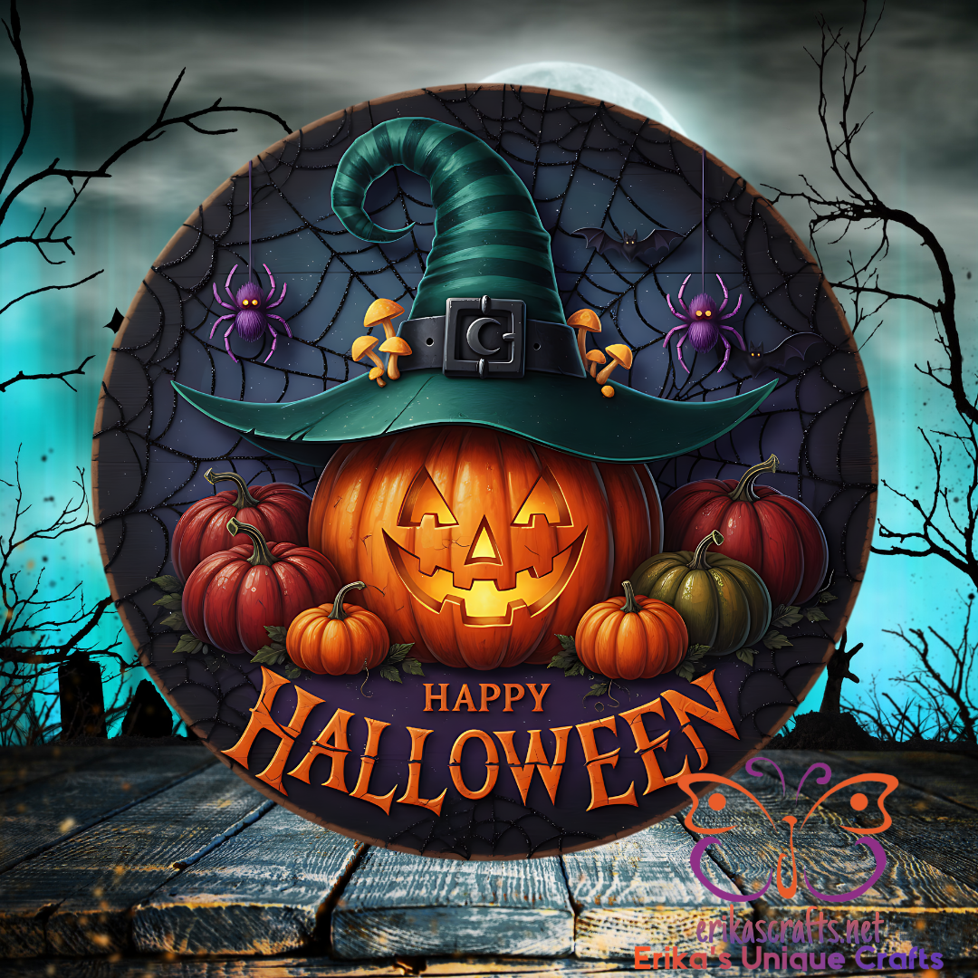Happy Halloween Jack O Lantern Witch