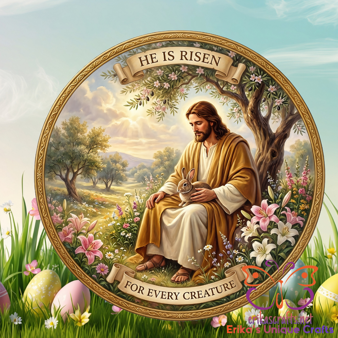 He Is Risen Jesus Easter Door Sign