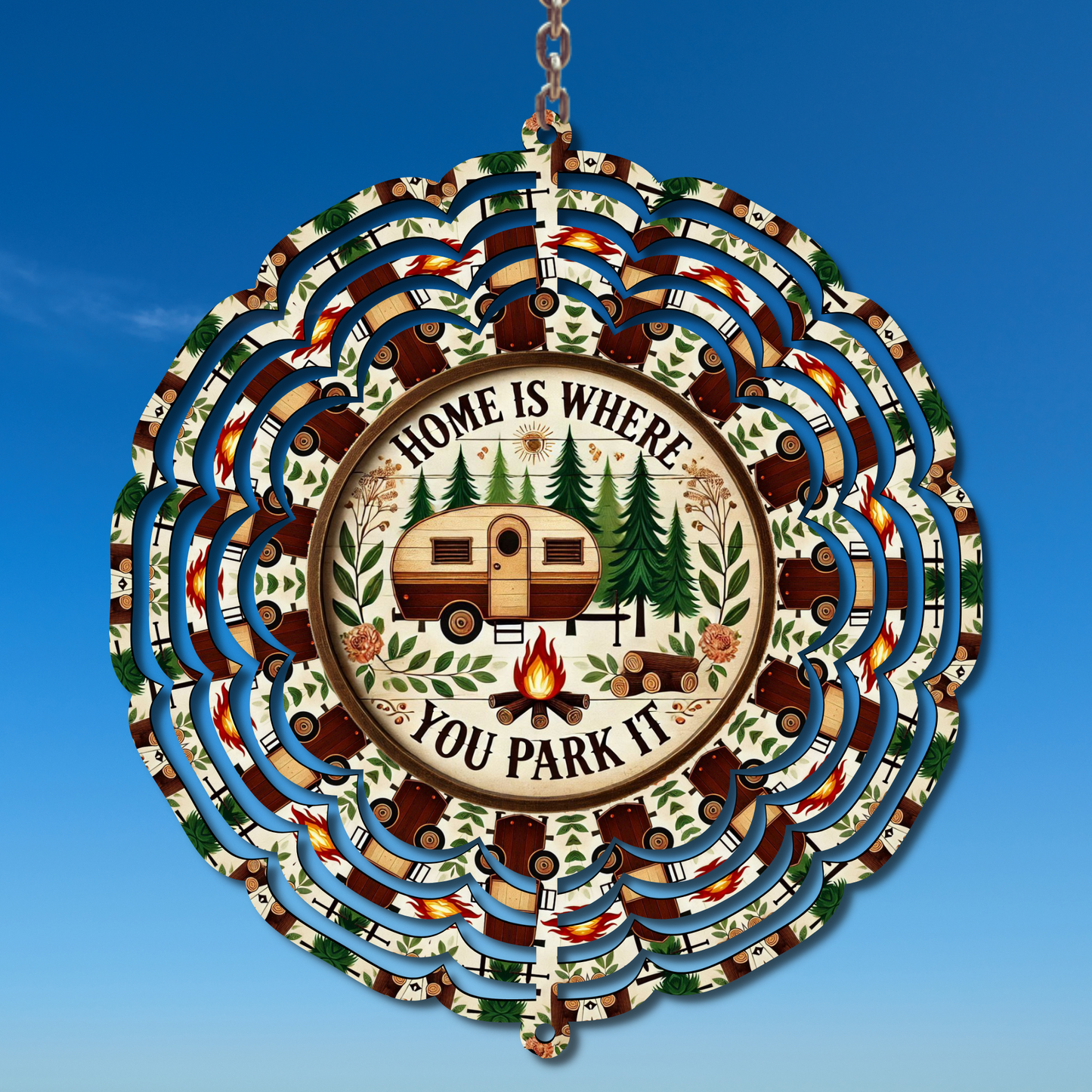 Home Is Where You Park It Wind Spinner