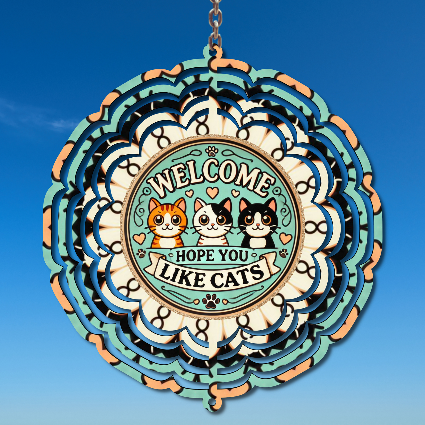 Hope You Like Cats Wind Spinner