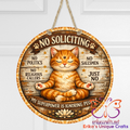 No Soliciting Cat Door Sign