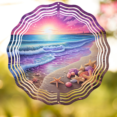 Pastel Beach Wind Spinner