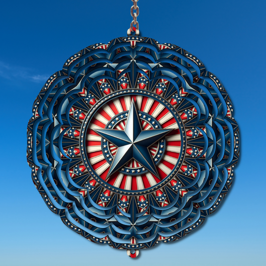 Patriotic Star Wind Spinner