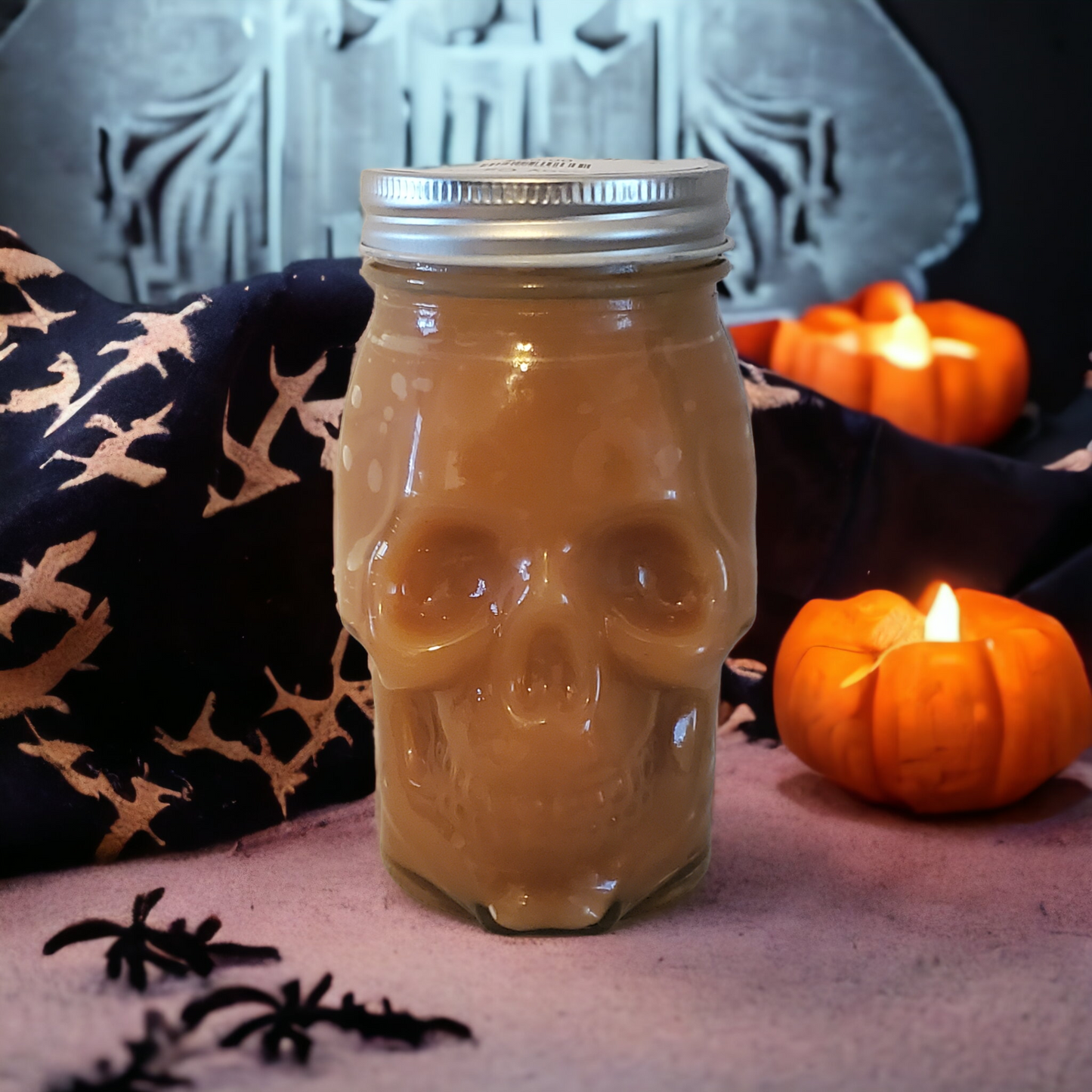 Skull Mason Jar Candles