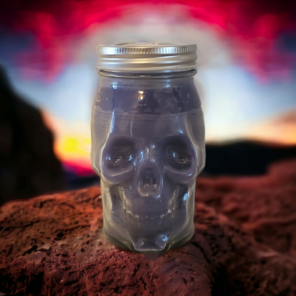 Skull Mason Jar Candles