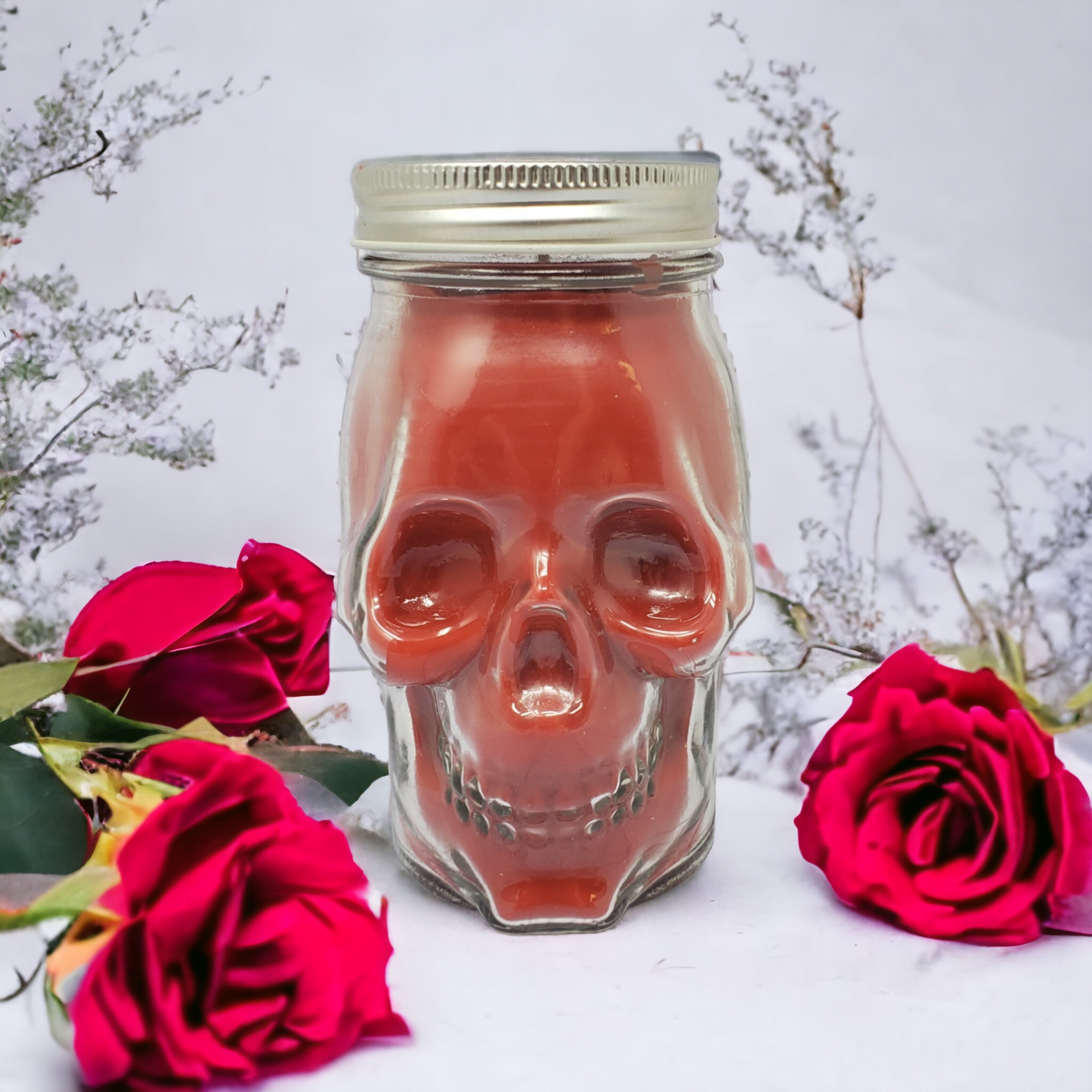 Skull Mason Jar Candles