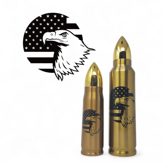 Eagle Flag Circle Bullet Thermos