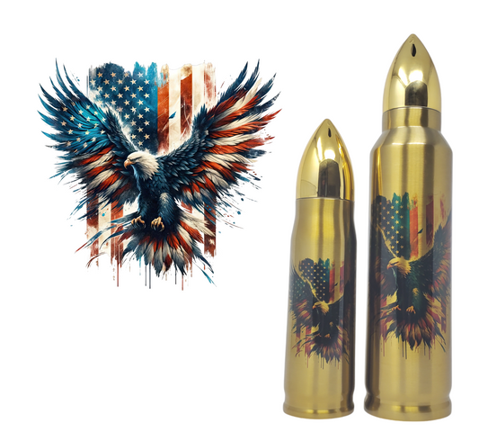 Eagle Flag Splash Bullet Thermos