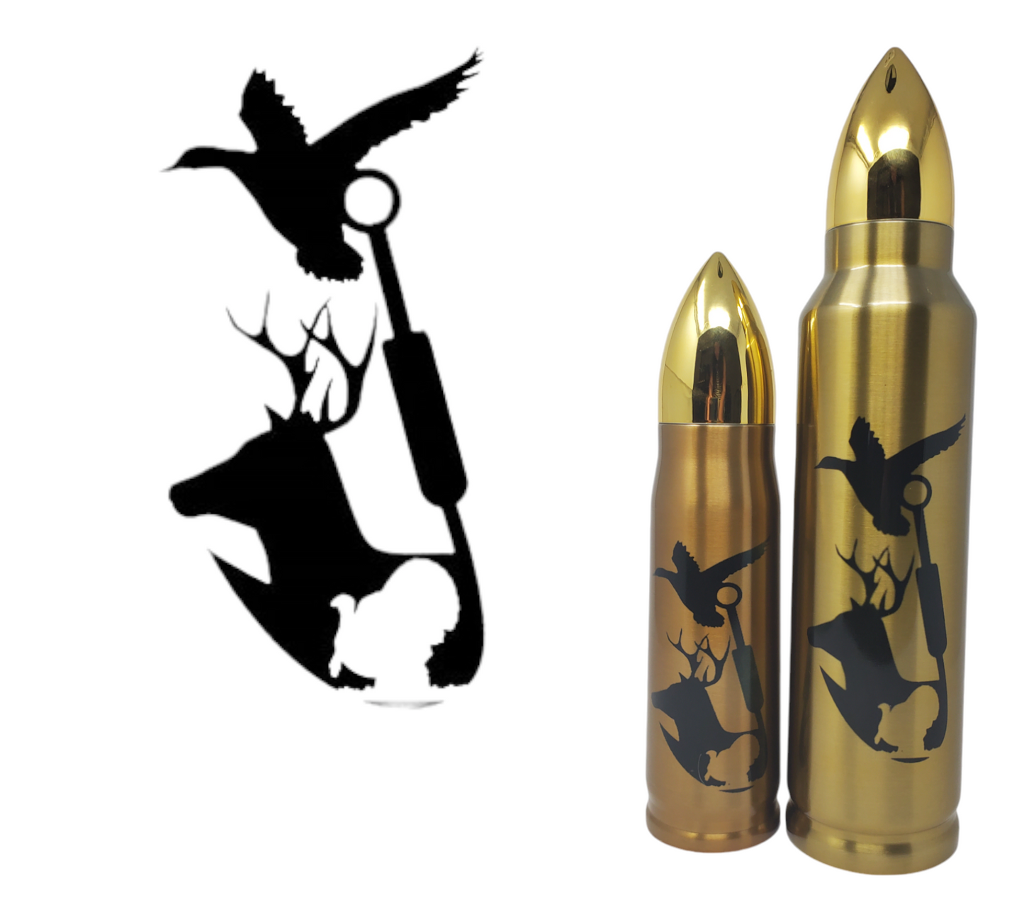 Fish Hook Buck and Duck Bullet Thermos