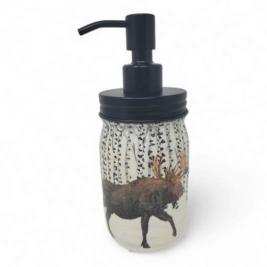 Winter Moose Mason Jar