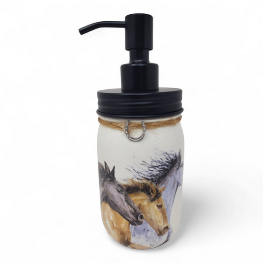 Wild Horses Mason Jar