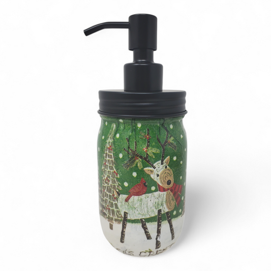 Log Deer Mason Jar