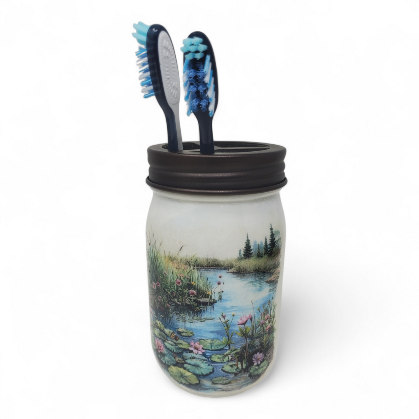 Serene Pond Mason Jar