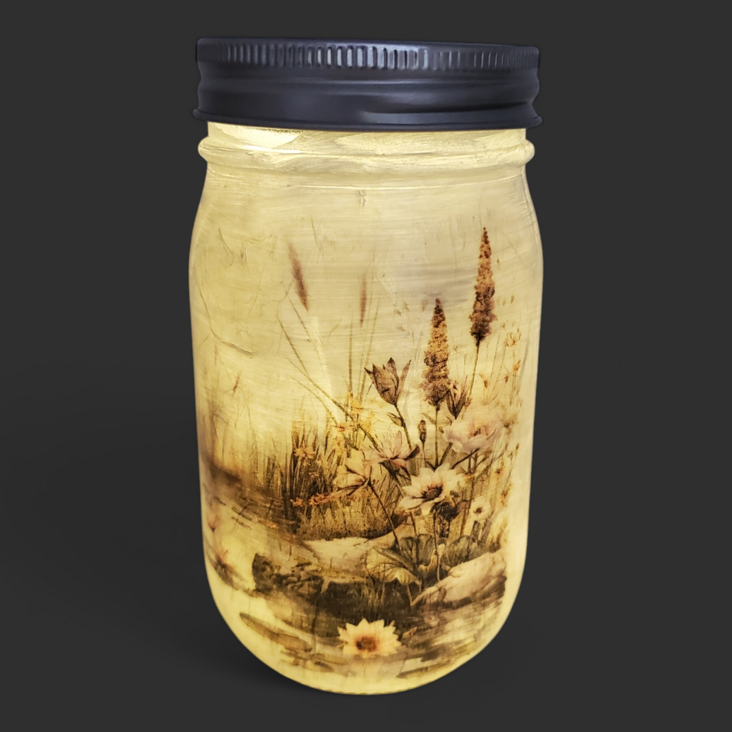 Serene Pond Mason Jar