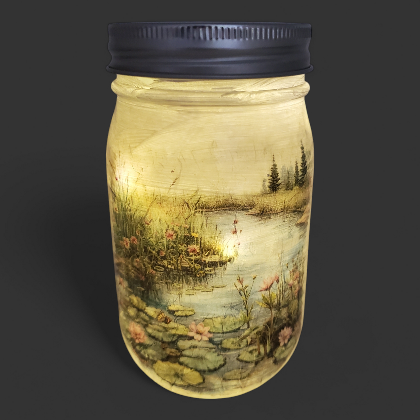 Serene Pond Mason Jar