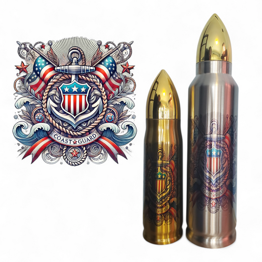 Coast Guard Cutter Insignia Bullet Thermos Tumbler