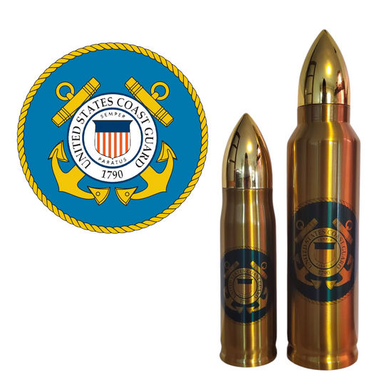 Coast Guard Logo Bullet Thermos Tumbler