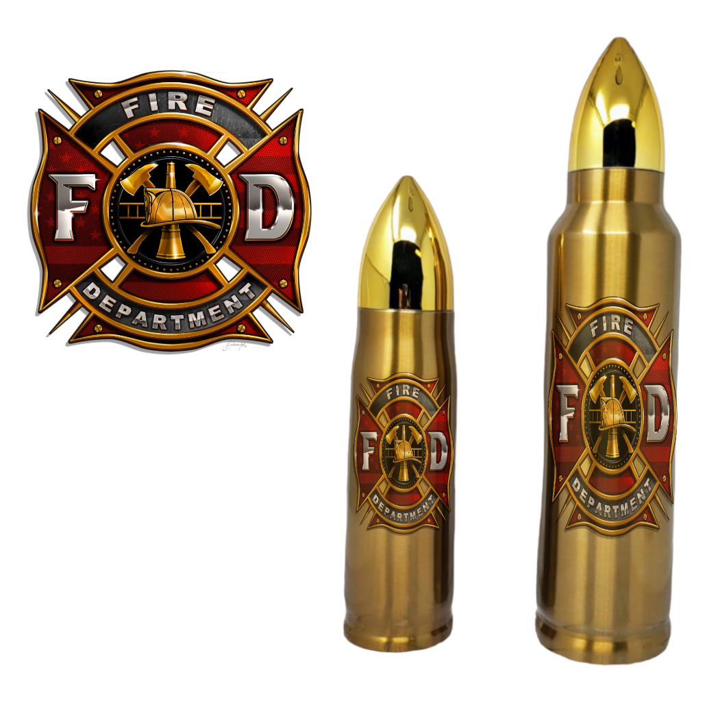 Fire Dept Maltese Cross Bullet Thermos