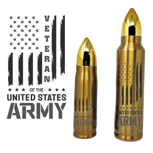 Veteran of the US Army Bullet Thermos Tumbler