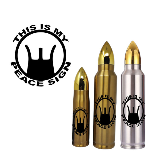 Peace Sign Bullet Thermos Tumbler