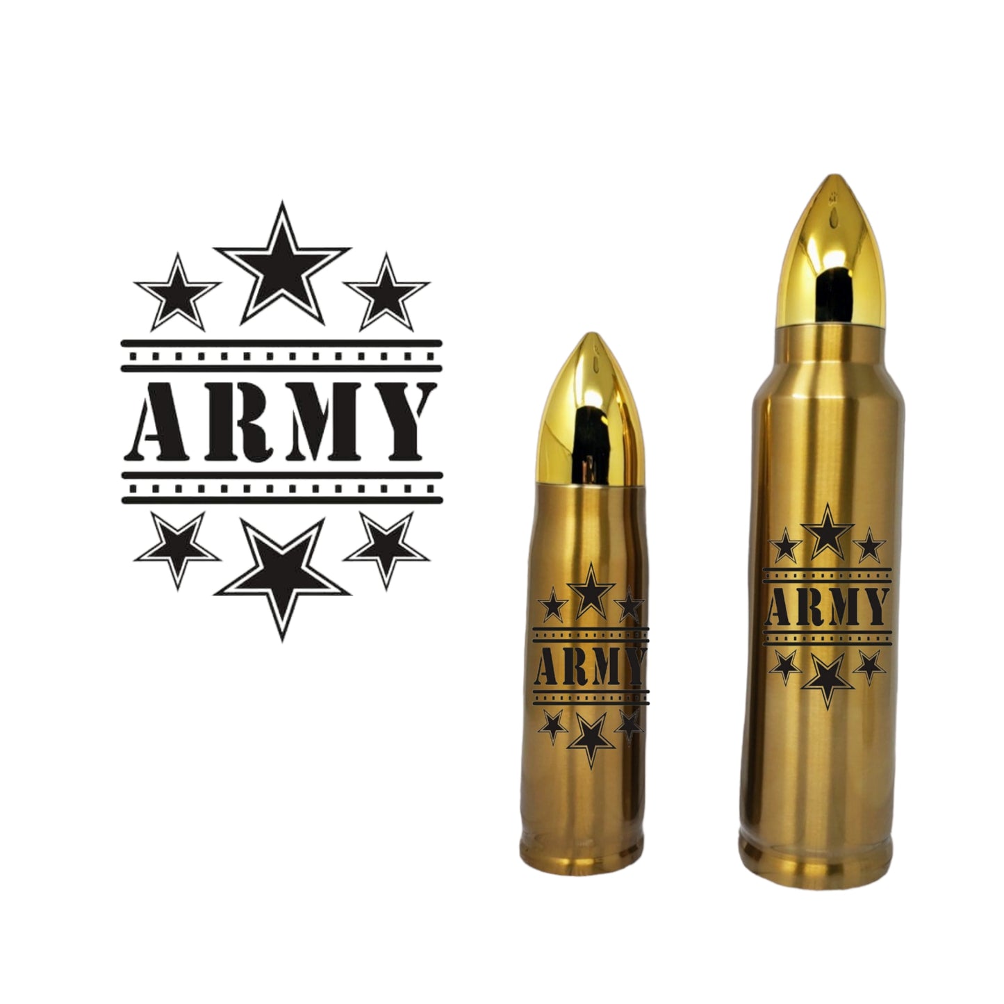 Army Stars Bullet Thermos