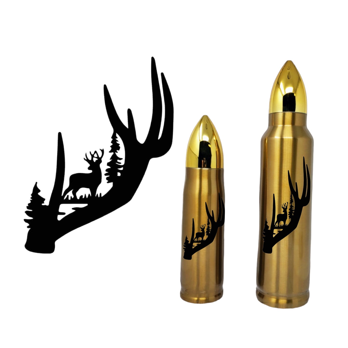 Buck on Antler Bullet Thermos