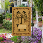 Primitive Sheep Garden Flag