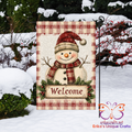 Primitive Snowman Garden Flag