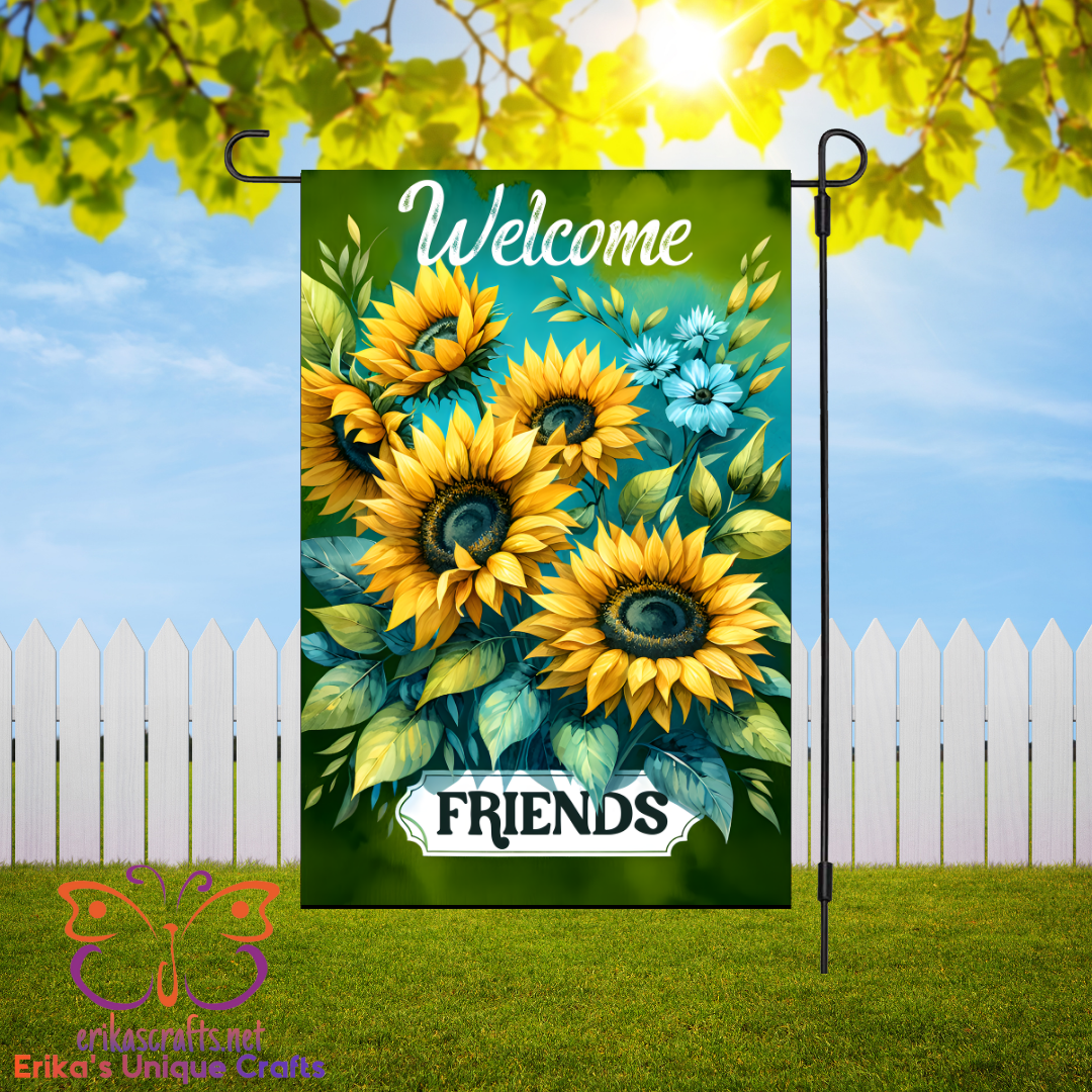 Sunflower Friends Garden Flag