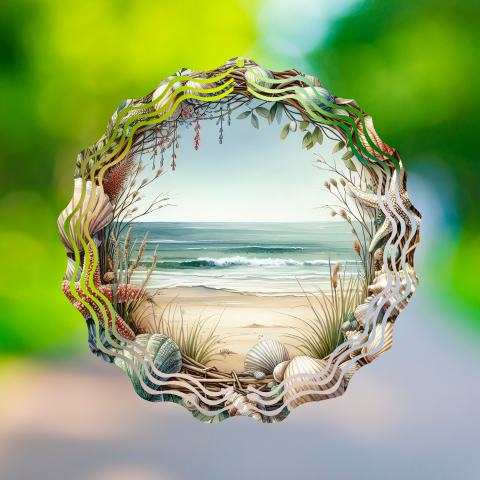 Watercolor Beach Wind Spinner