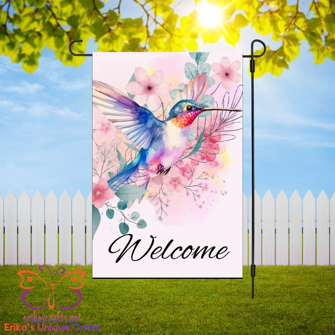 Welcome Hummingbird Garden Flag - Garden Flag