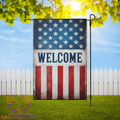 Welcome US Flag Garden Flag