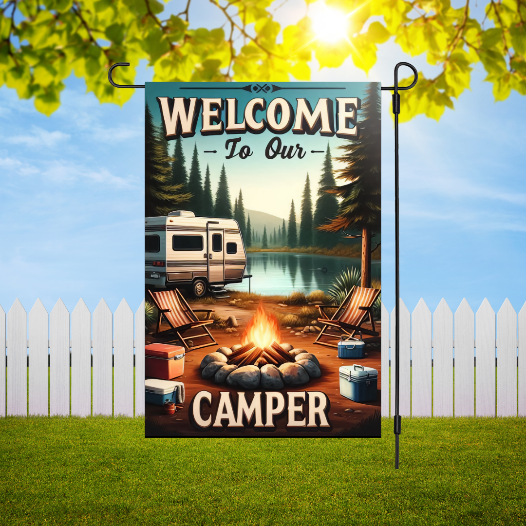 Welcome To Our Camper Garden Flag