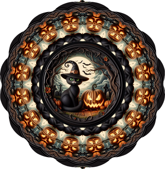 Witch cat Wind Spinner
