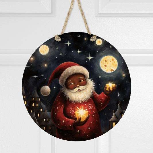 Christmas Magic Round Hanging Door Sign