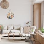 Abstract Lilies Round Hanging Door Sign - Door Sign