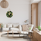 Abstract Plant Leaves Round Hanging Door Sign - Door Sign