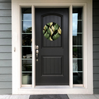 Abstract Plant Leaves Round Hanging Door Sign - Door Sign