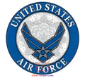 Air Force Round Hanging Door Sign Blue Wings Door Sign