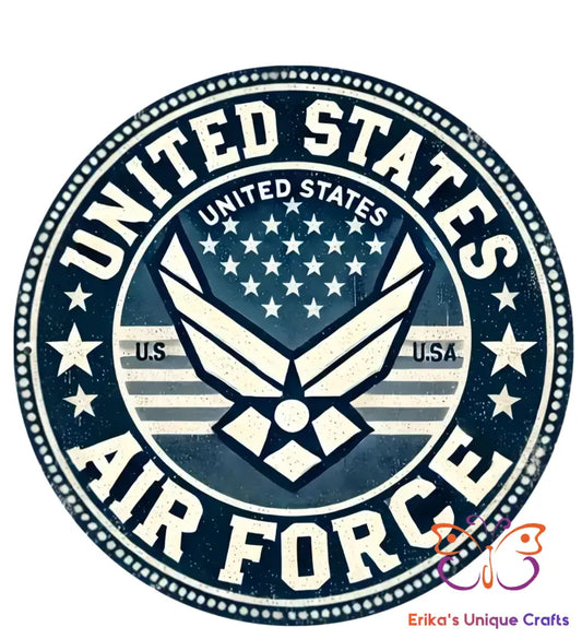 Air Force Round Hanging Door Sign United States Air Force Door Sign